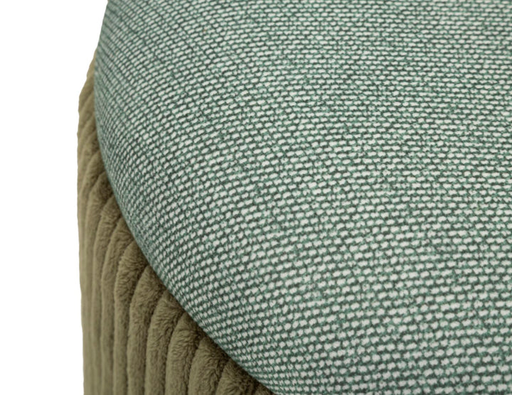2er Set Gruen Samt Aufbewahrungs Poufs Bolzano Modern