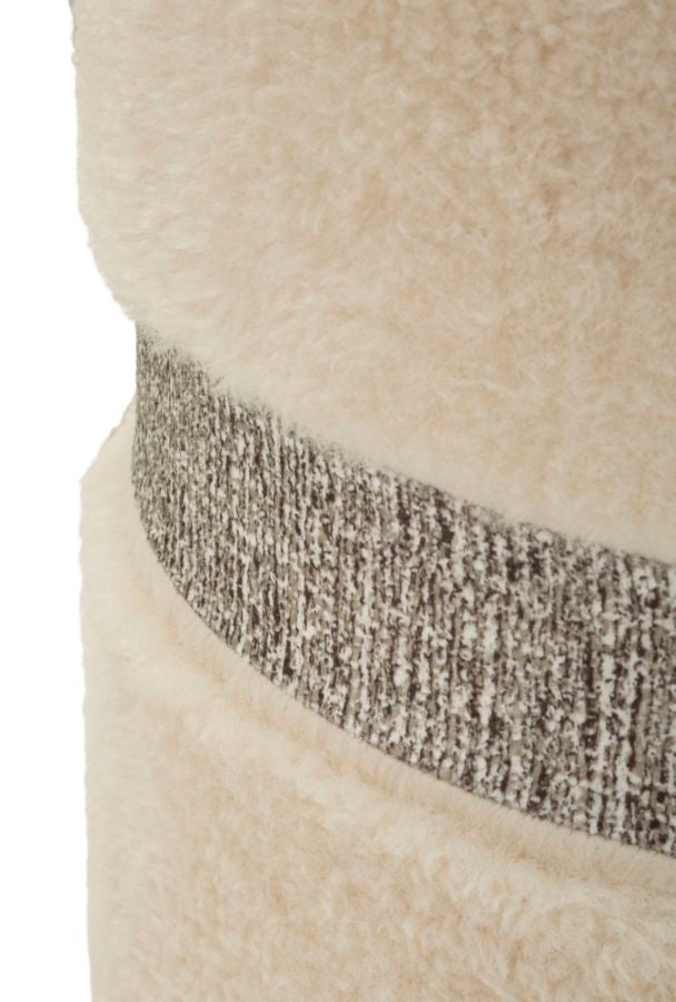 2er Set Creme Polster Aufbewahrungs Poufs Saint Moritz Kollektion