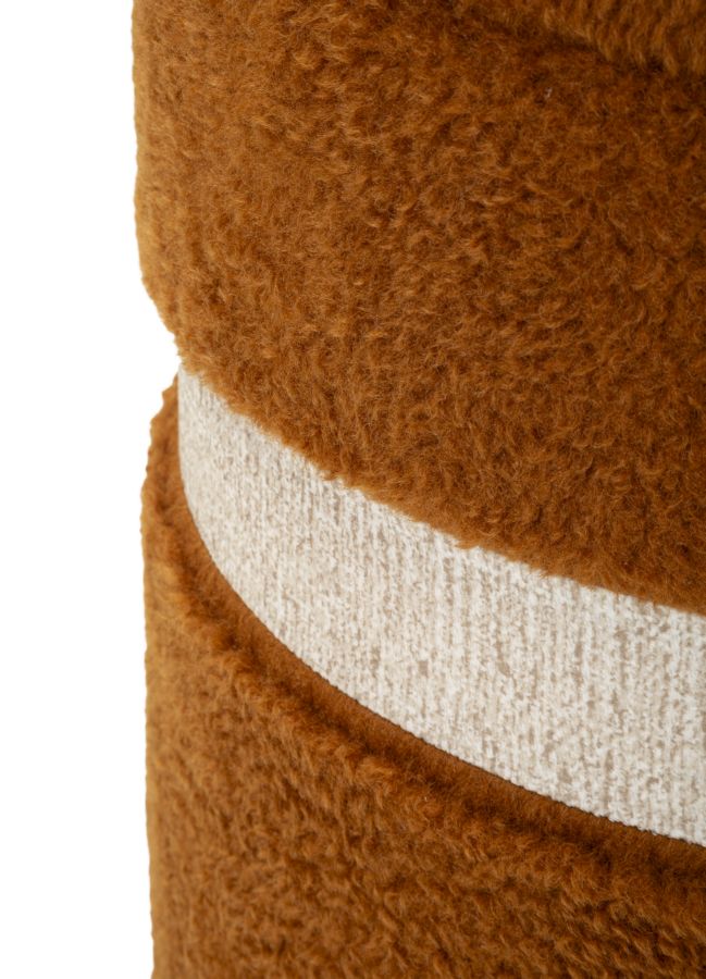 2er Set Braun Samt Aufbewahrungs Poufs Saint Moritz Modern