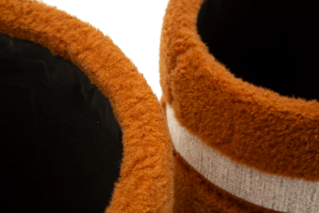 2er Set Braun Samt Aufbewahrungs Poufs Saint Moritz Modern
