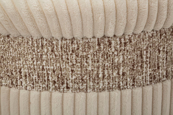 3er Set Creme Polster Aufbewahrungs Poufs Curtain Kollektion