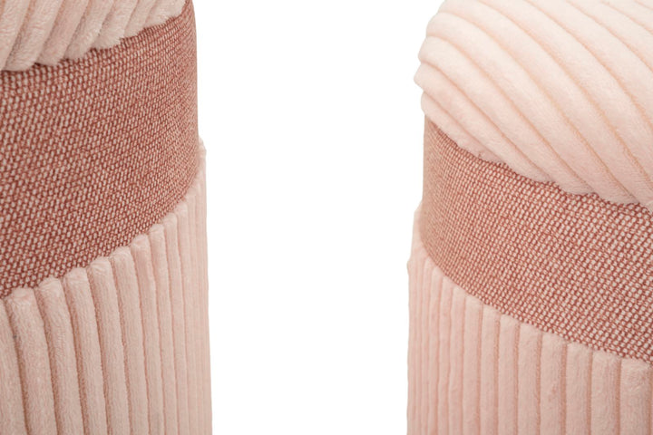 3er Set Rosa Polster Aufbewahrungs Poufs Curtain Box Kollektion