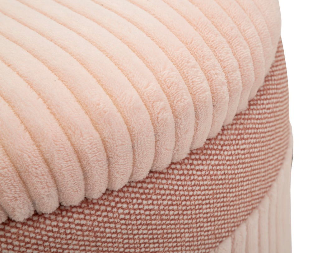 3er Set Rosa Polster Aufbewahrungs Poufs Curtain Box Kollektion