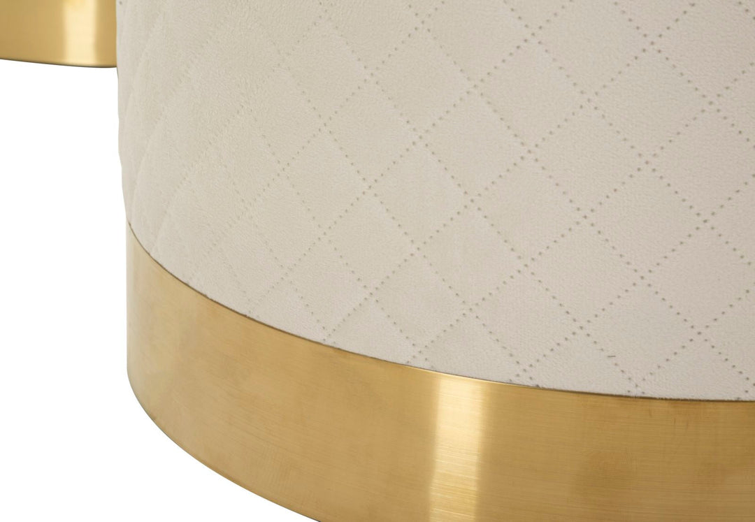 3er Set Polster Aufbewahrungs Poufs Display Shop Modern (Marmorplatte)