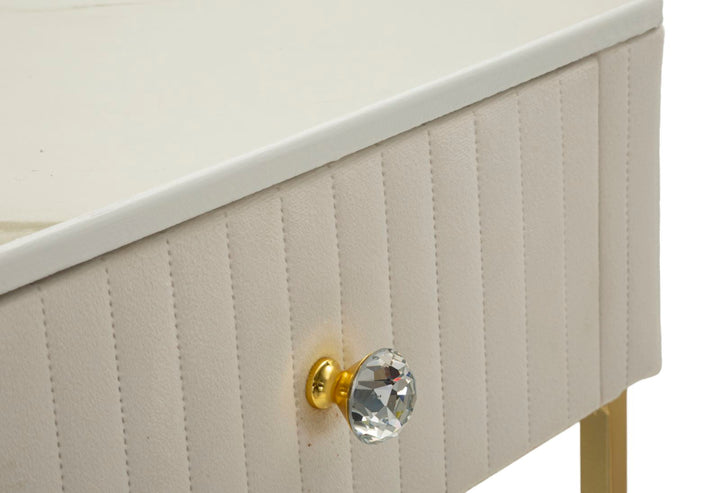 2er Set Quadratische Hochtische Goldbasis Wedding Kollektion (Marmorplatte)