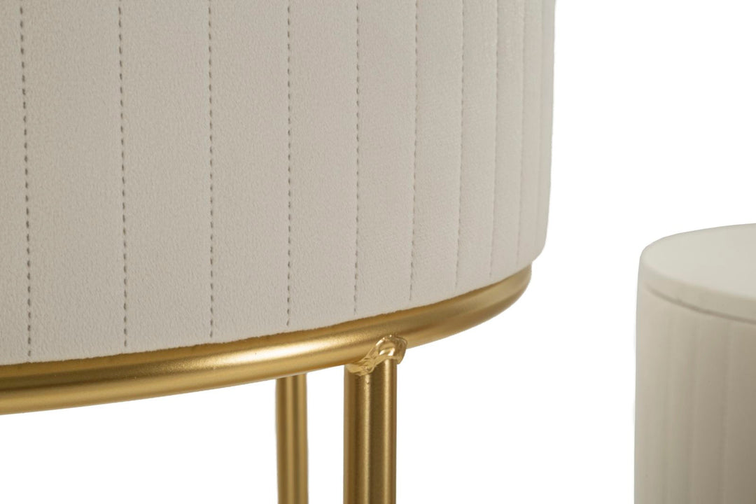 2er Set Runde Hochtische Goldbasis Wedding Kollektion (Marmorplatte)