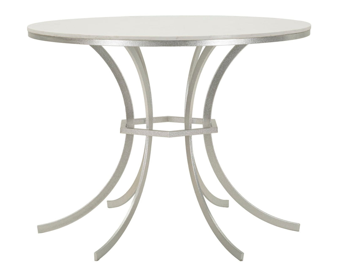 Runder Esstisch Metallbasis Istanbul Elegantes Design (Marmorplatte)