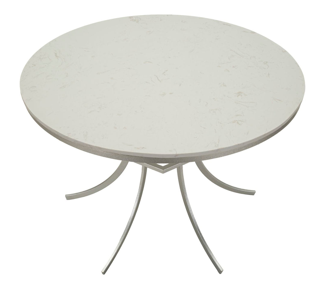 Runder Esstisch Metallbasis Istanbul Elegantes Design (Marmorplatte)