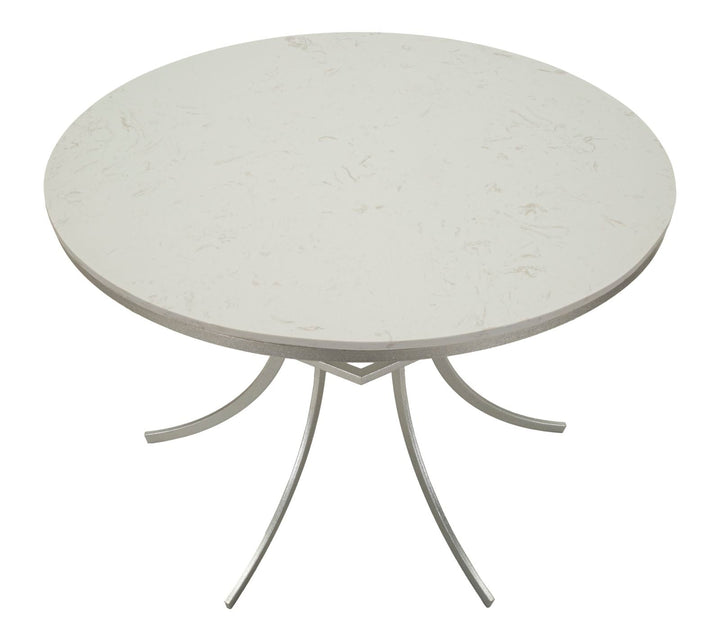Runder Esstisch Metallbasis Istanbul Elegantes Design (Marmorplatte)