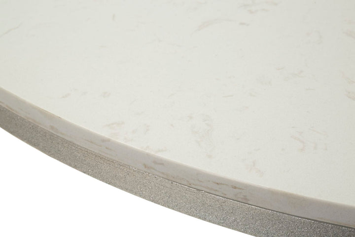 Runder Esstisch Metallbasis Istanbul Elegantes Design (Marmorplatte)