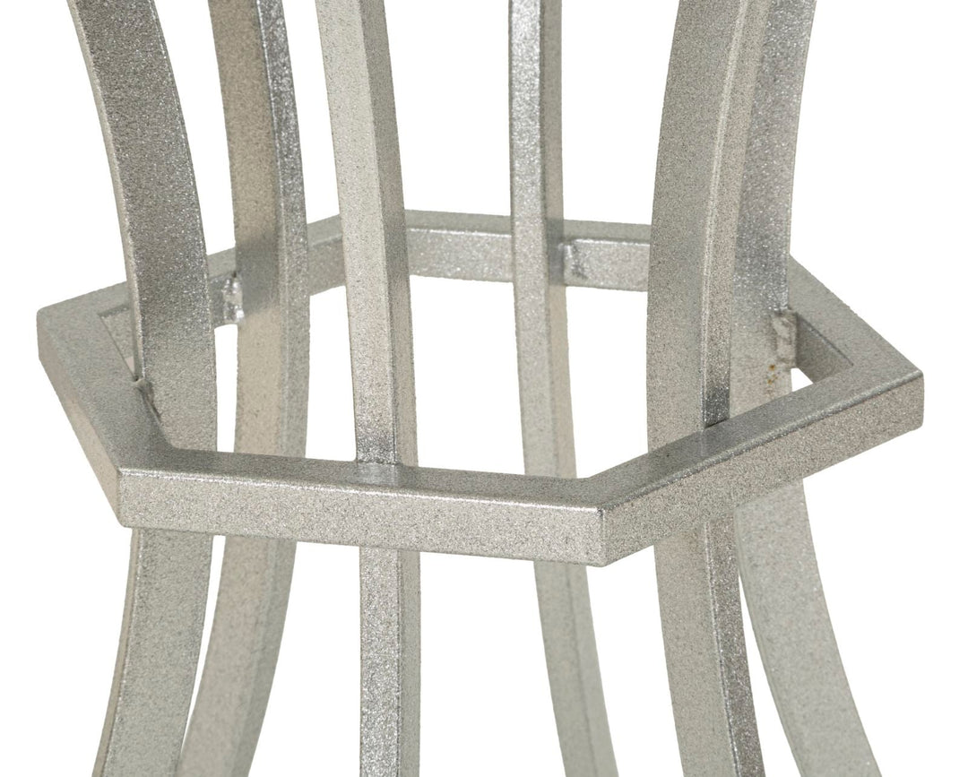 Runder Beistelltisch Metallbasis Istanbul Moderner Akzent (Marmorplatte)