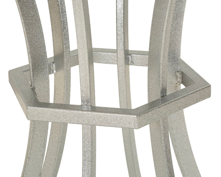 Runder Beistelltisch Metallbasis Istanbul Moderner Akzent (Marmorplatte)