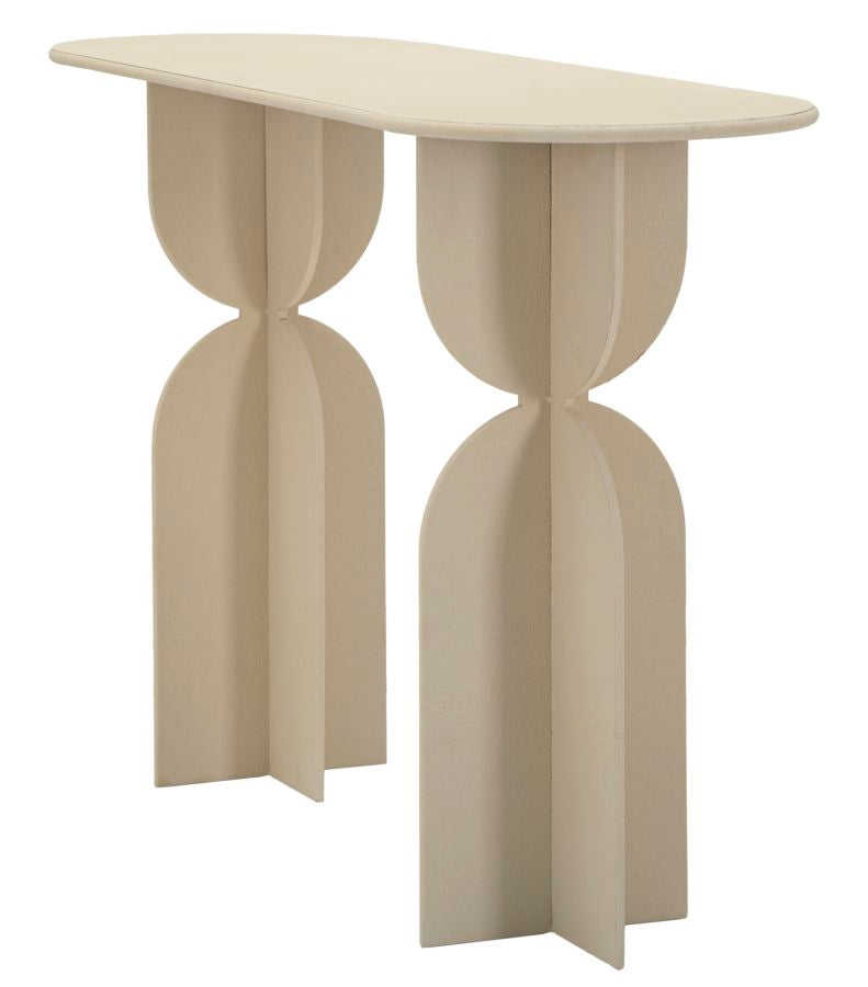 Beige Konsolentisch Skulpturale Basis Dune Moderner Flur