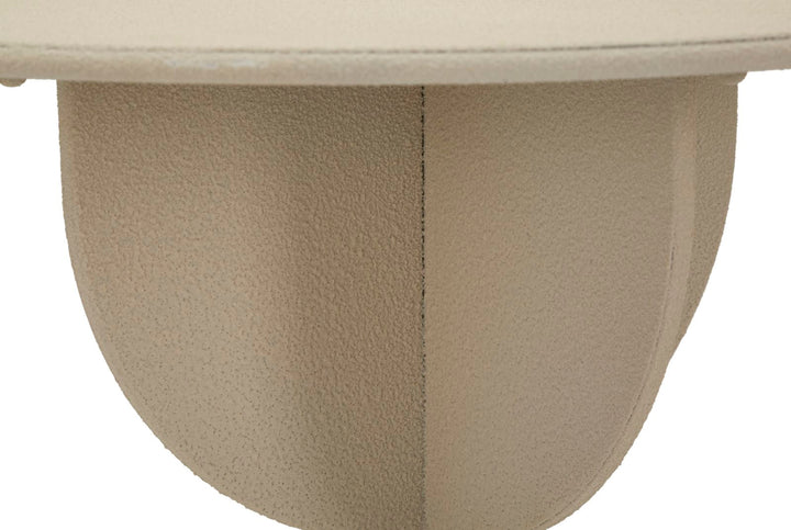 Beige Runder Beistelltisch Skulpturale Basis Dune