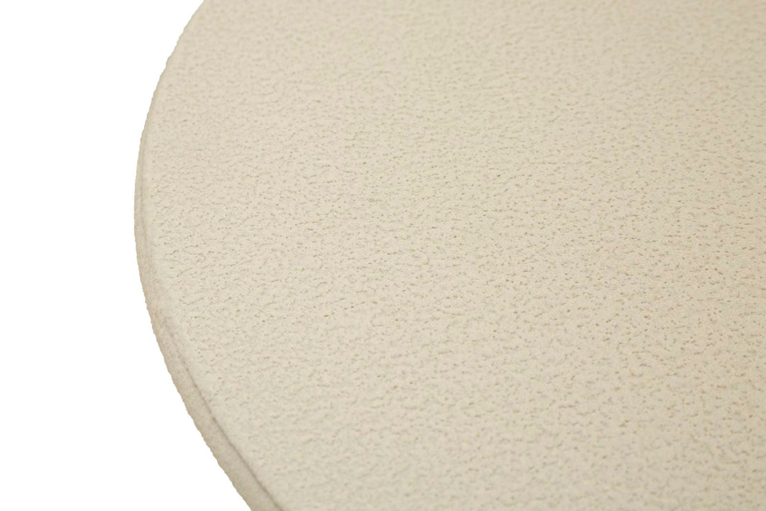 Beige Runder Beistelltisch Skulpturale Basis Dune