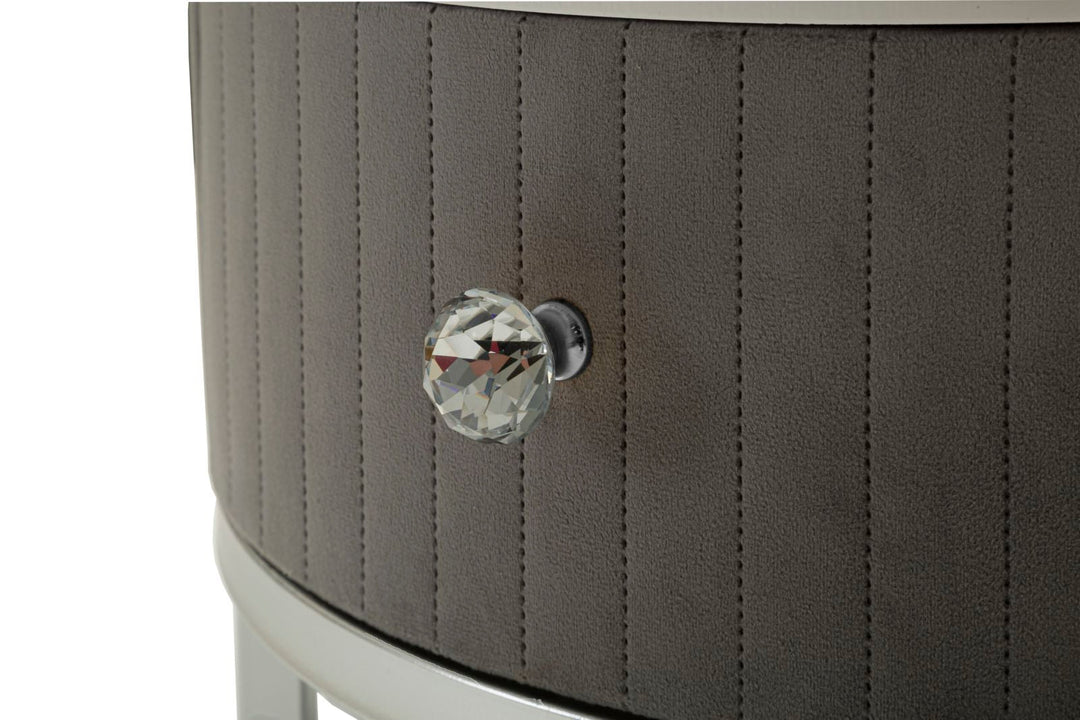 2er Set Runde Couchtische Graue Platten Greys Kollektion (Marmorplatte)