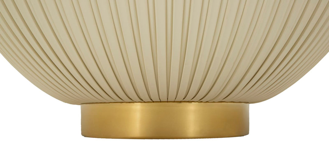 Beige Runder Couchtisch Goldbasis Elge Modernes Design (Marmorplatte)