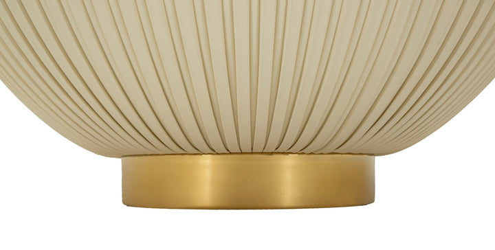 Beige Runder Couchtisch Goldbasis Elge Modernes Design (Marmorplatte)