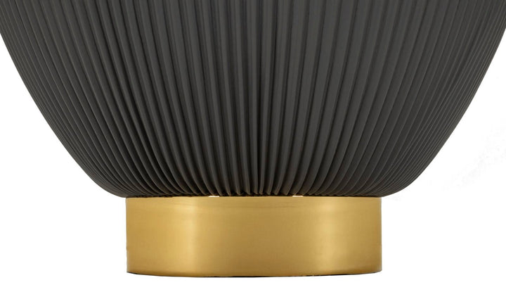Schwarz Runder Couchtisch Goldbasis Elge Zeitgenoessisch (Marmorplatte)