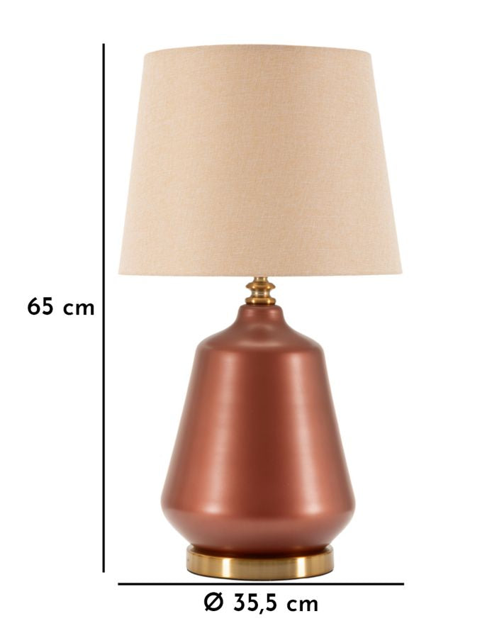 Braun Holz Tischlampe Stoffschirm Rosenthal Moderner Stil