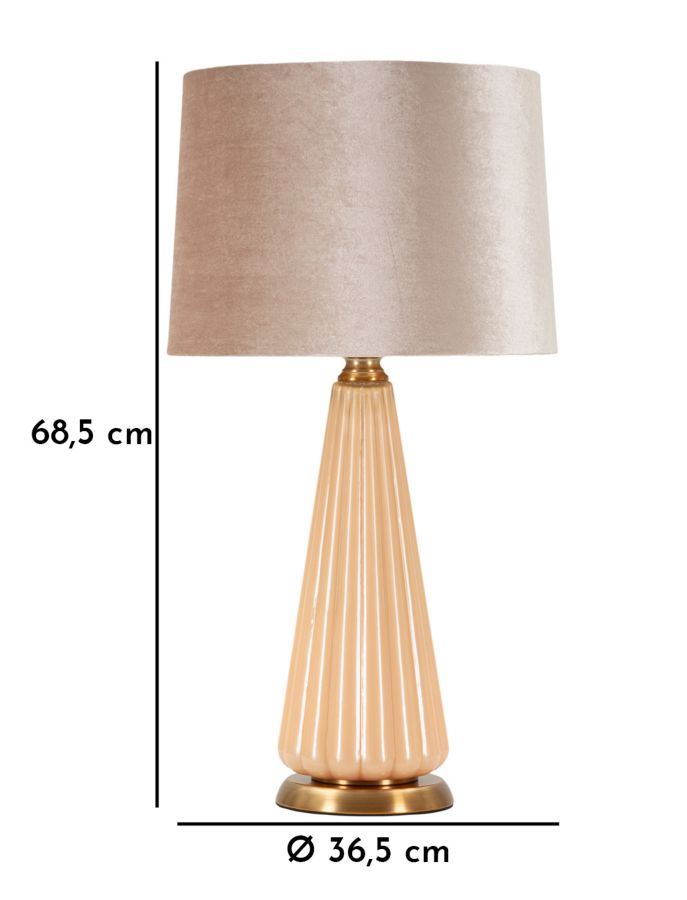 Gold Beige Tischlampe Stoffschirm Perly Zeitgenoessisch