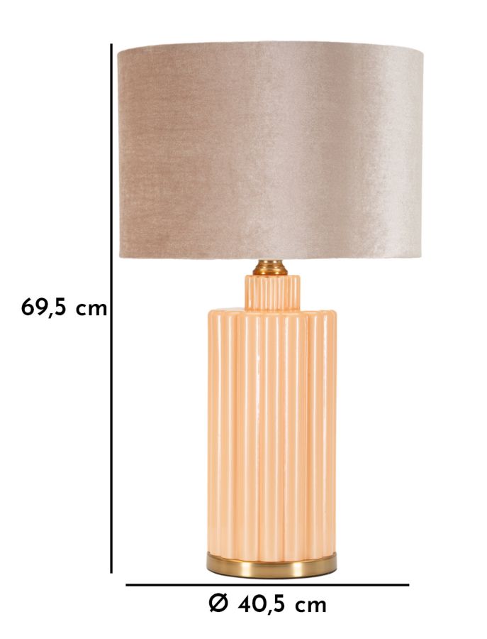 Gold Deko Tischlampe Stoffschirm Perly Klassischer Stil