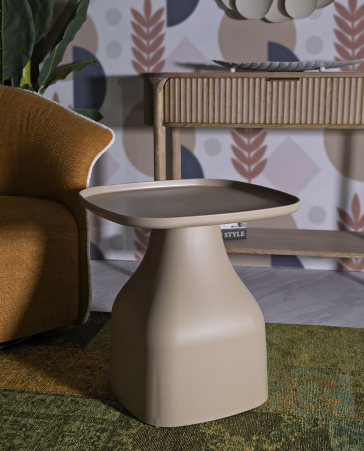 Grau Runder Couchtisch Geometrische Basis Gea Zeitgenoessisch
