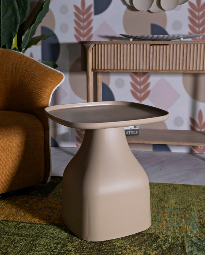 Grau Runder Couchtisch Geometrische Basis Gea Zeitgenoessisch