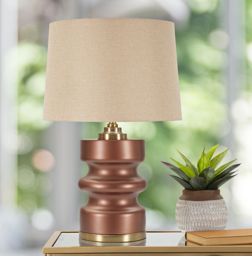 Beige Holz Tischlampe Stoffschirm Rosenthal Kollektion