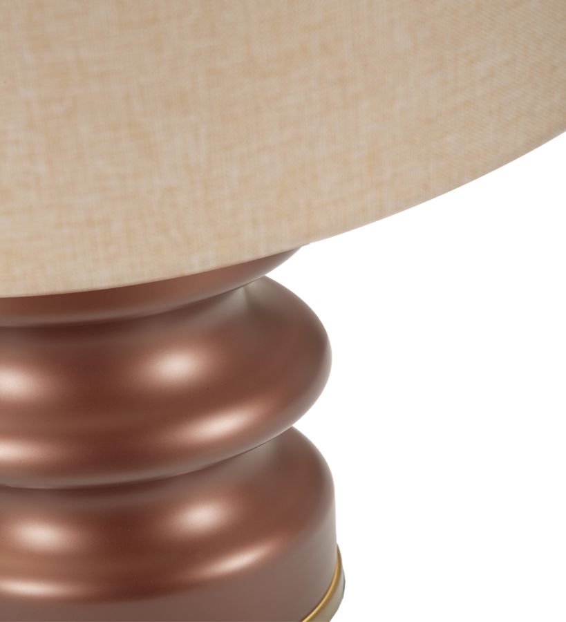 Beige Holz Tischlampe Stoffschirm Rosenthal Kollektion