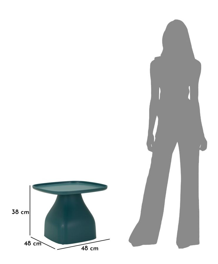Blau Runder Couchtisch Skulpturale Basis Gea Zeitgenoessisch