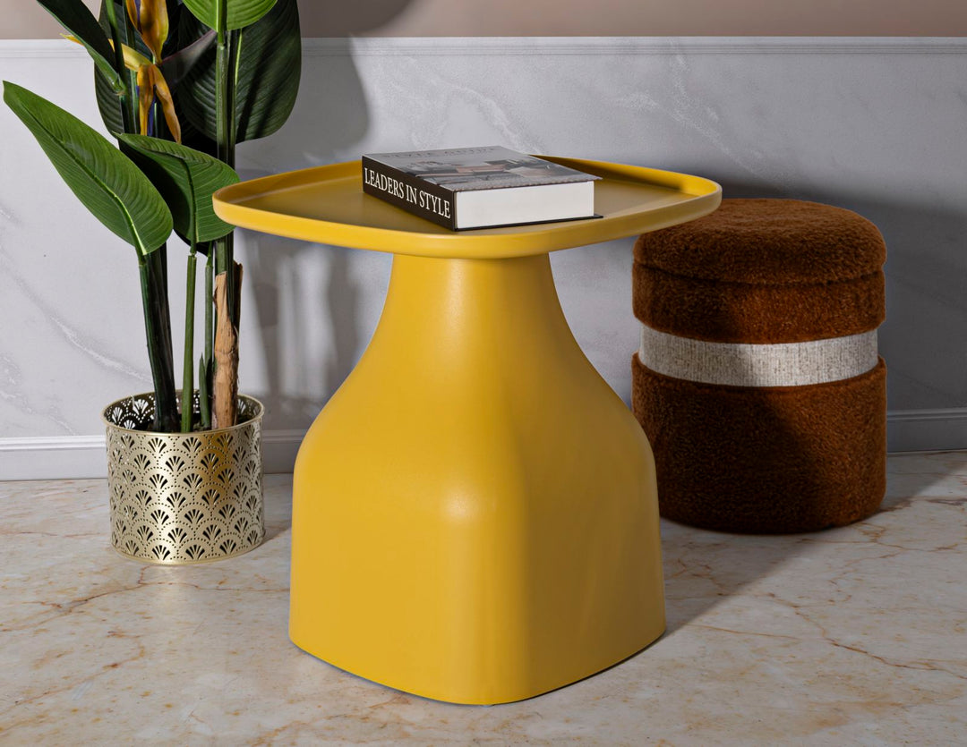 Gelb Runder Couchtisch Geometrische Basis Gea Modernes Design