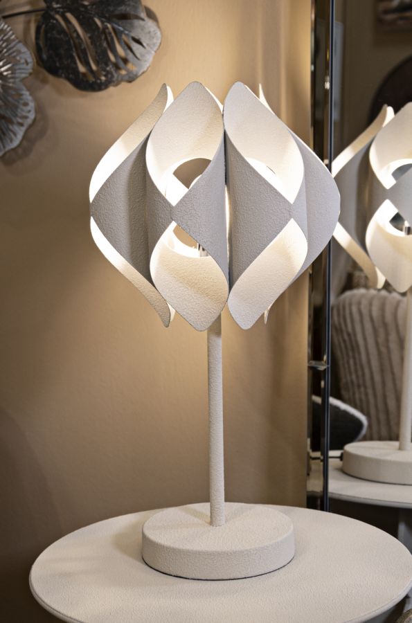 Beige Deko Tischlampe Unikat Rahmen Space Modernes Design