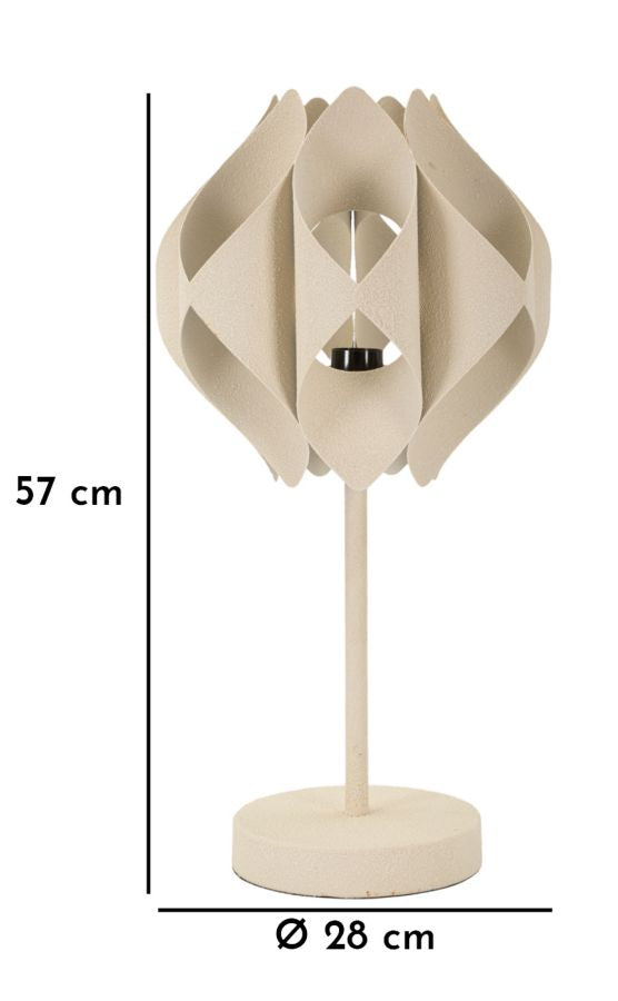 Beige Deko Tischlampe Unikat Rahmen Space Modernes Design