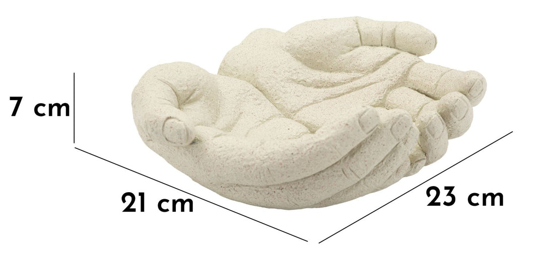 Weiss Harz Deko Handschale Stons Kollektion