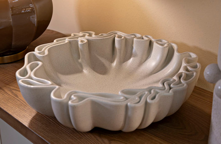 Weiss Harz Deko Schale Bowl Stons Kollektion