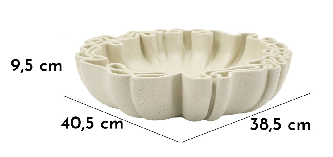 Weiss Harz Deko Schale Bowl Stons Kollektion