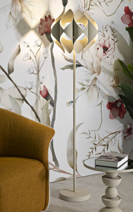 Beige Deko Stehlampe Mit Schirm Space Zeitgenoessisch