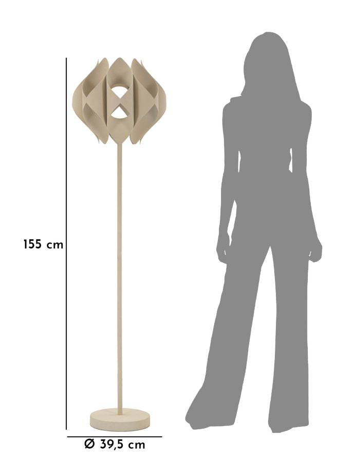 Beige Deko Stehlampe Mit Schirm Space Zeitgenoessisch