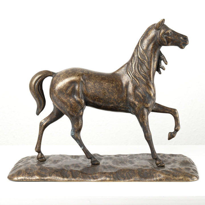 Grosse Pferd Skulptur (patinierter Messing)