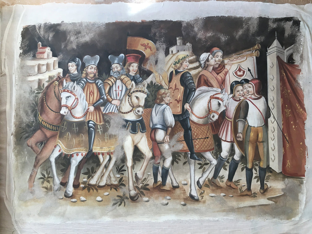 Genuss des Sieges Fresko Gemälde
