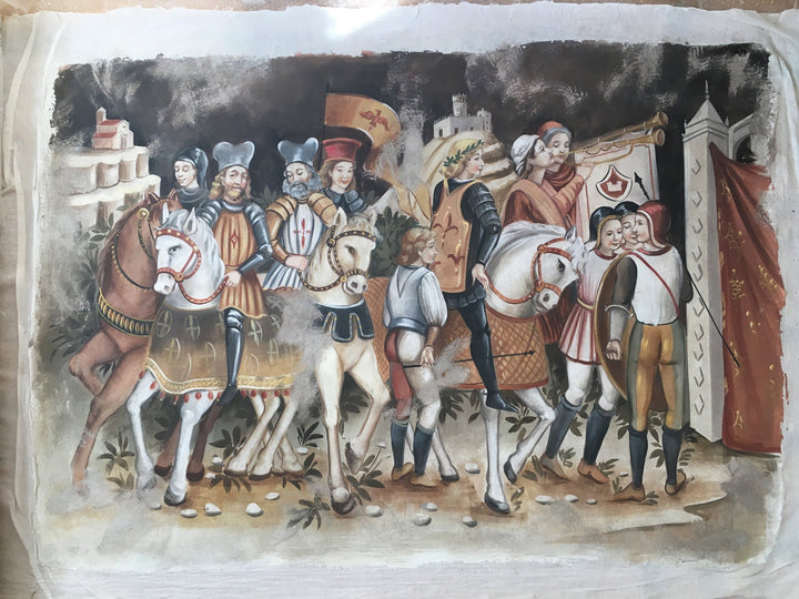 Genuss des Sieges Fresko Gemälde