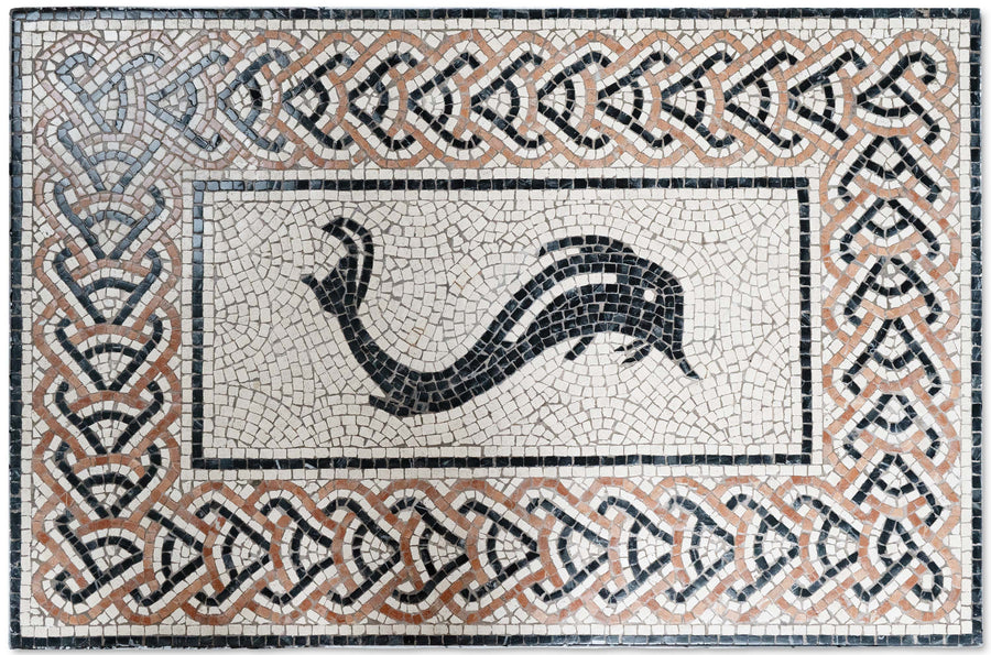 Delphin Marmor-Mosaik