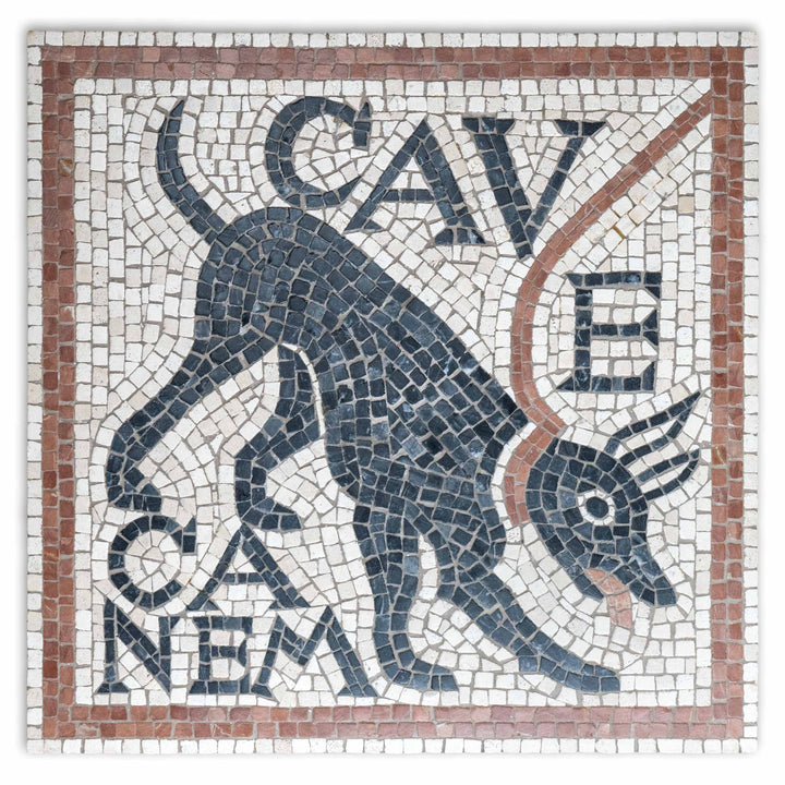 Cave Canem Marmor-Mosaik