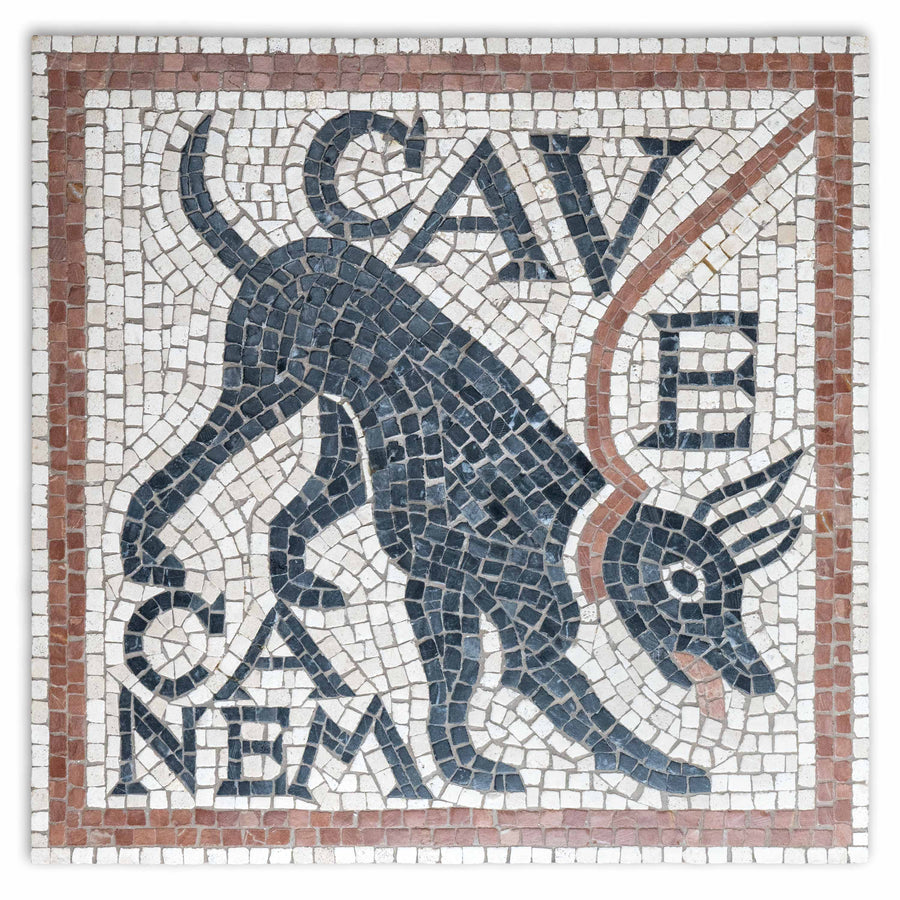 Cave Canem Marmor-Mosaik