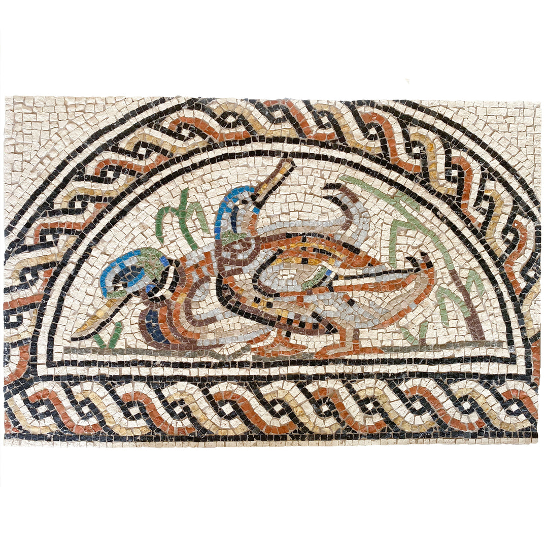 Enten aus den Jahreszeiten Marmor-Mosaik