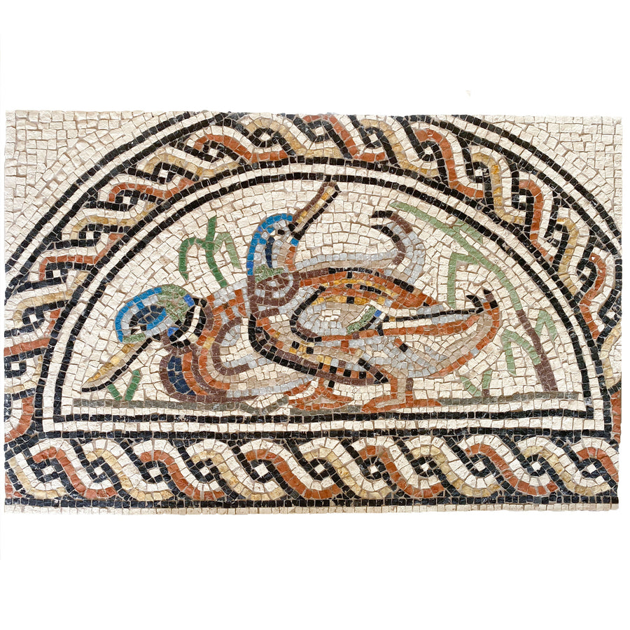 Enten aus den Jahreszeiten Marmor-Mosaik