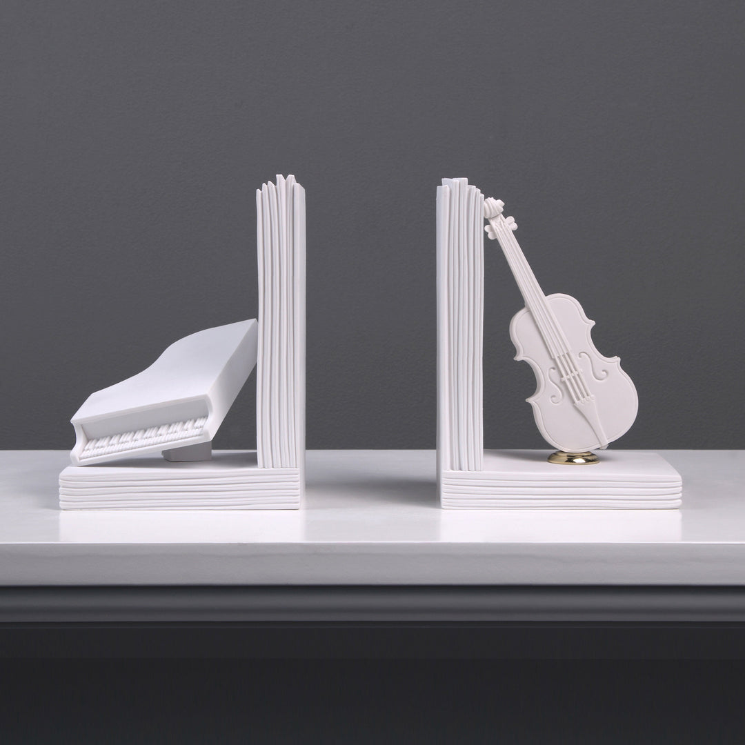 Klavier und Violine Buchstütze im Paar