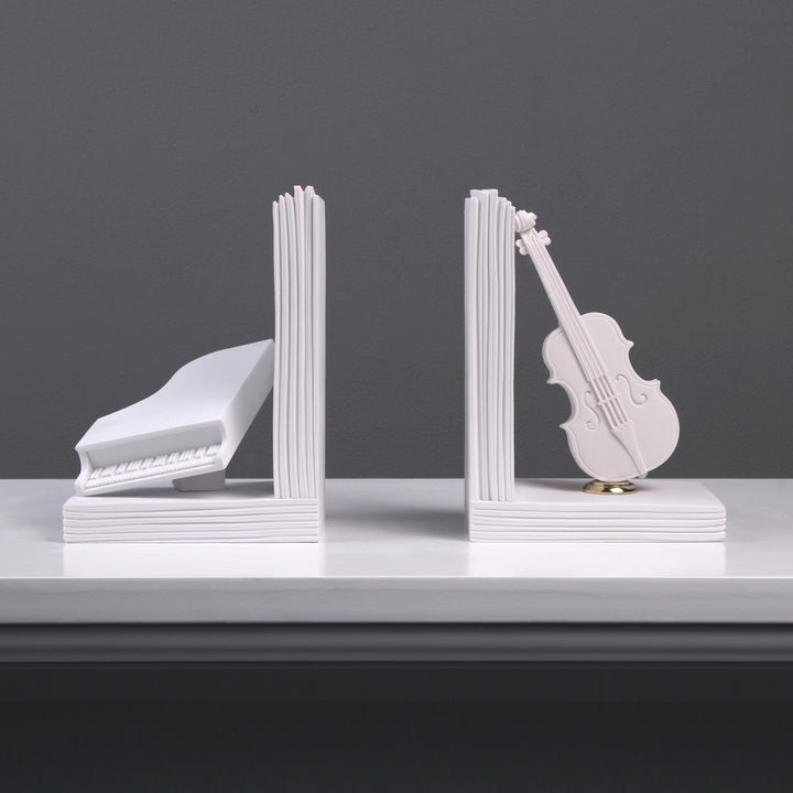 Klavier und Violine Buchstütze im Paar