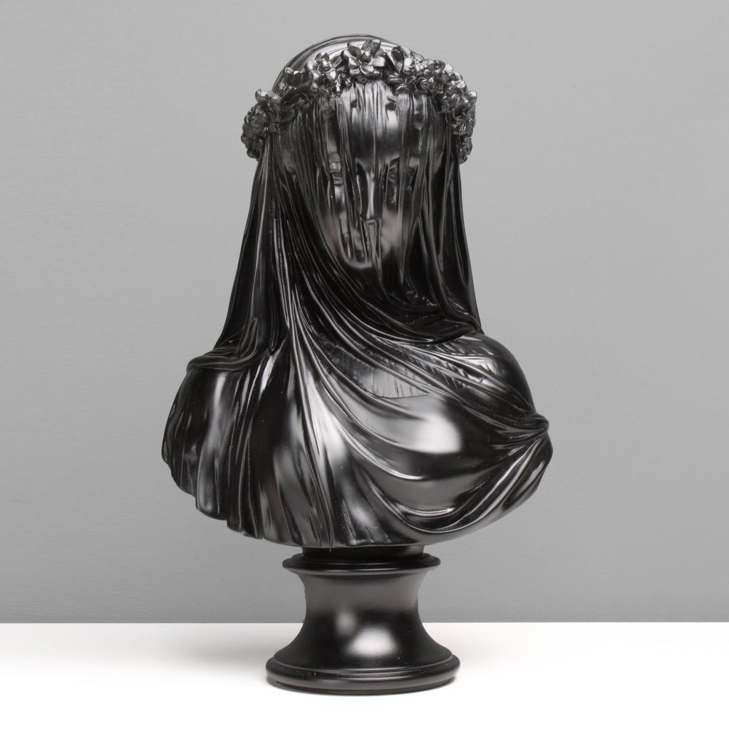 Verschleierte Dame Büste (Schwarz)